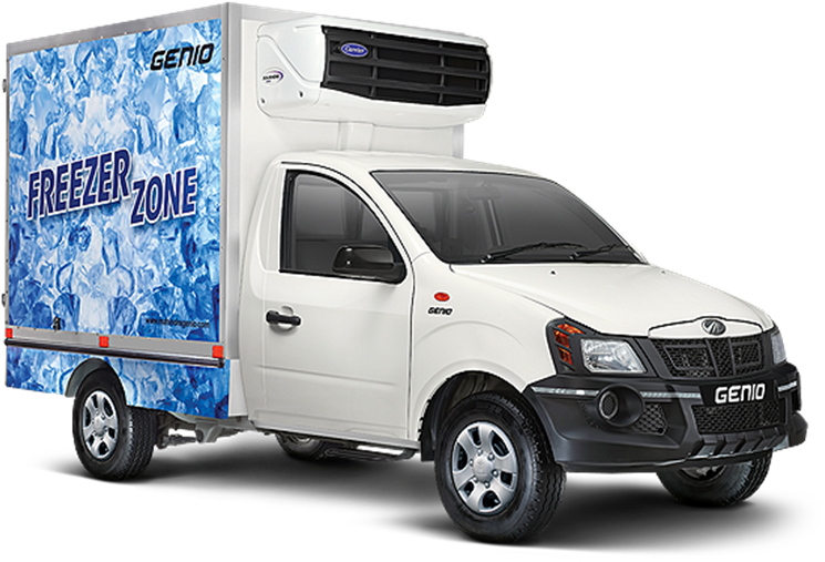 Mahindra Genio Truck Landing Freezer - Commercial Vehicle (800x675), Png Download