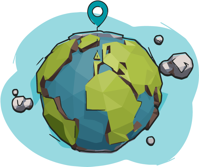 So We've Found Clever Ways To Help People Discover - Earth (673x570), Png Download