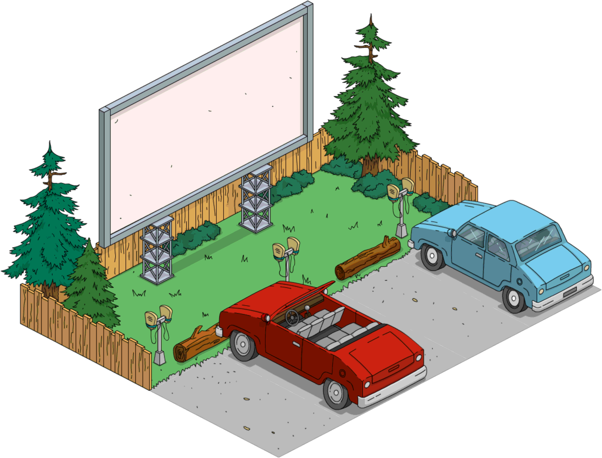Tapped Out Drive-in Theater - Illustration (1170x891), Png Download