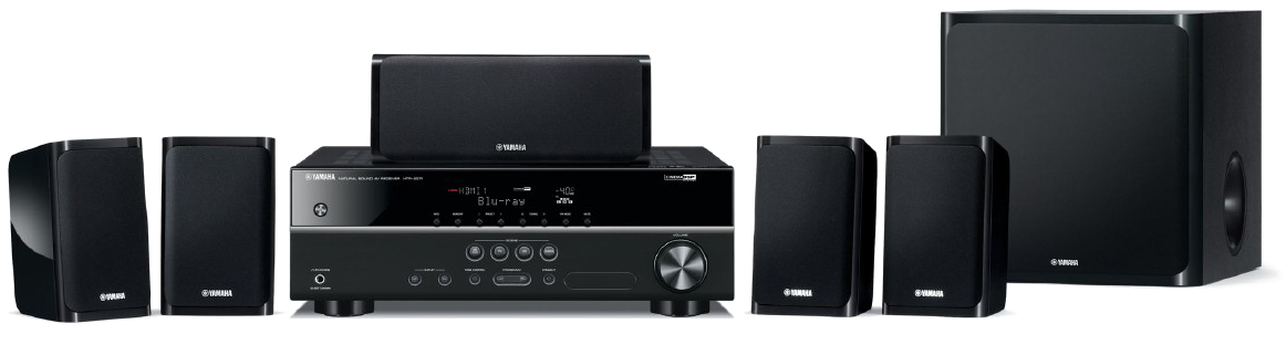 Home Theater System Png Transparent Hd Photo - Yamaha 1840 Home Theatre 5.1 (1183x352), Png Download