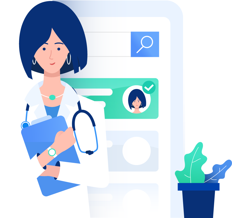 Medical Specialist With Cell Phone Contact Information - Cartoon (1000x1000), Png Download