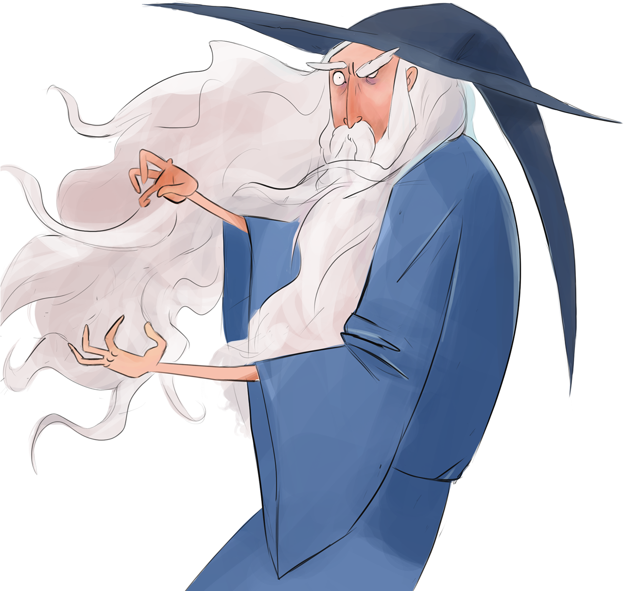 Wizard Character - - Cartoon (1400x1360), Png Download