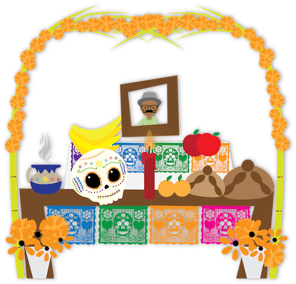 Dulce's Day Of The Dead Messages Sticker-7 - Day Of The Dead Frame Png (618x618), Png Download