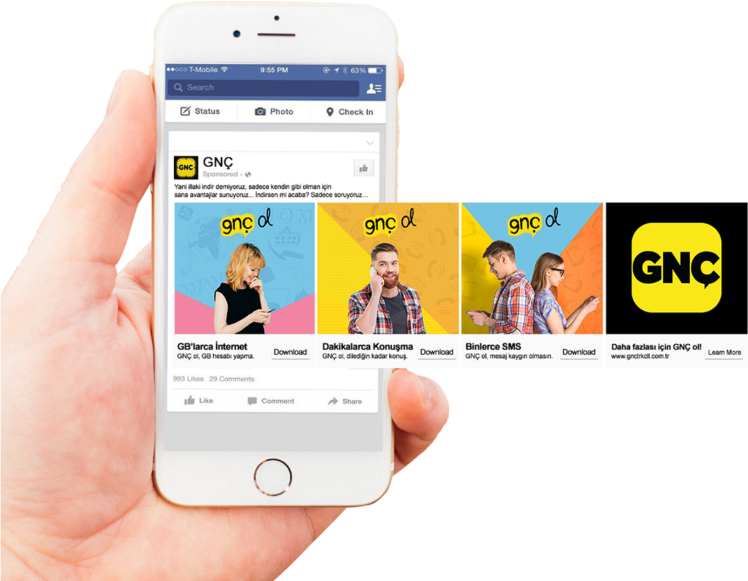 Facebook Carousel Design - Iphone (1200x956), Png Download