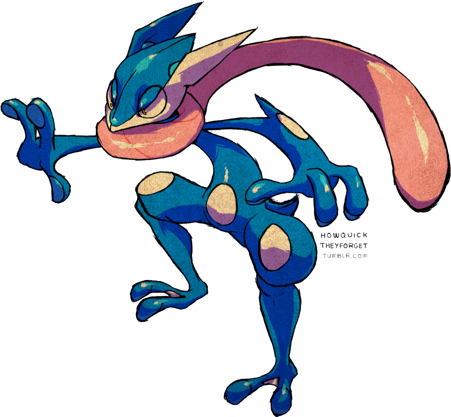 Greninja - Froakie Pokemon Next Stage (1600x1422), Png Download