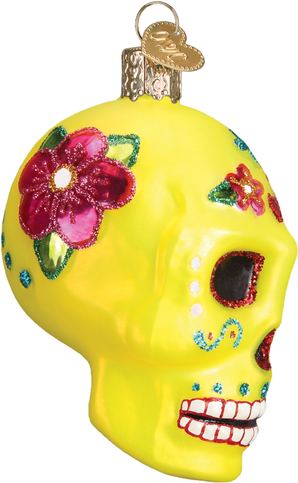 Christmas Ornaments, Day Of The Dead, Old World Christmas - Skull (1024x1024), Png Download