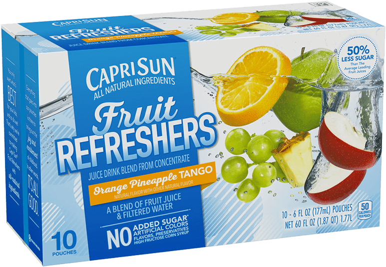 Aloha Mango - Capri Sun Fruit Refreshers (780x542), Png Download