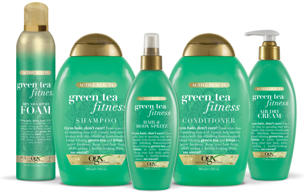 9ogx Green Tea Fitness Collection - Ogx Green Tea Fitness (1000x632), Png Download