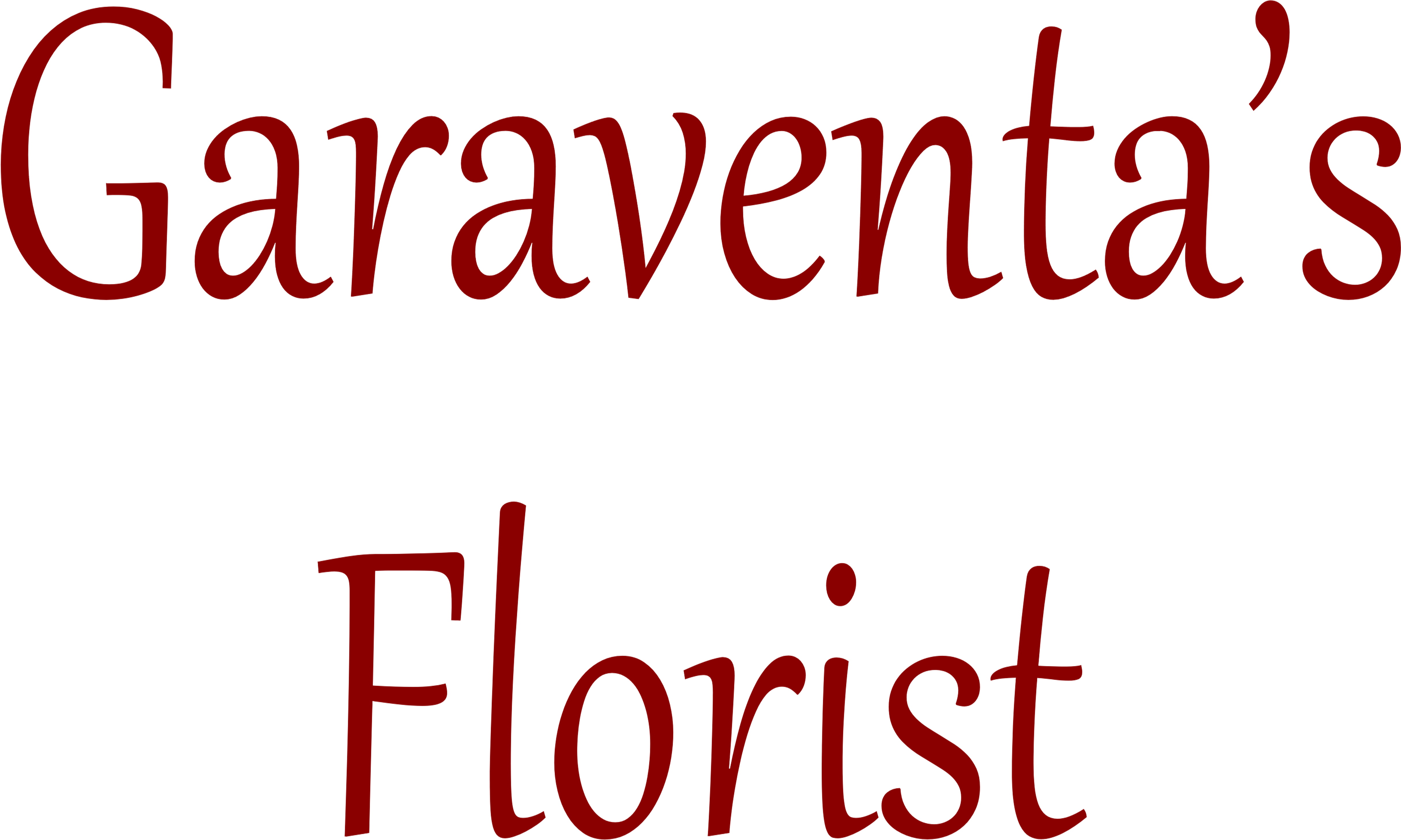 Garaventa Florist - Calligraphy (4886x2916), Png Download