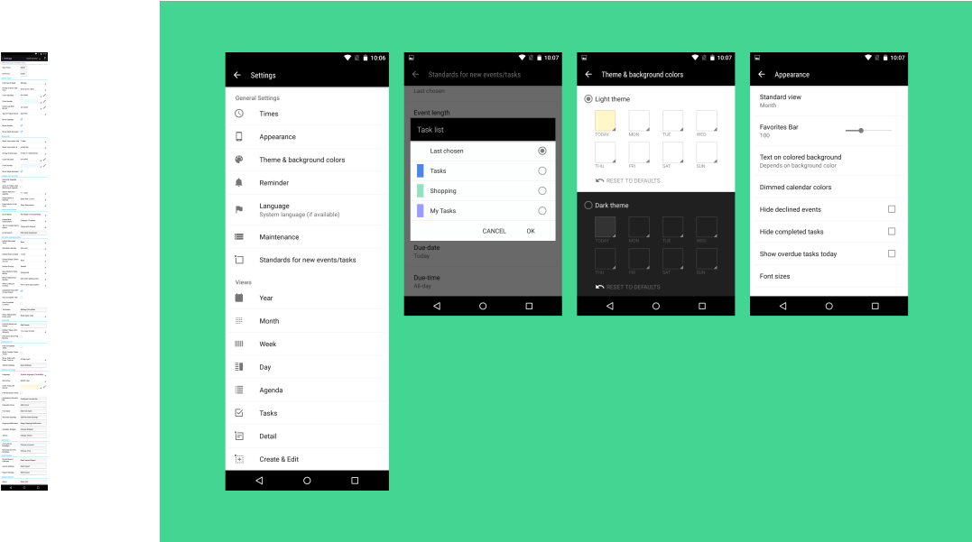 A View Of The Huge Settings Panel In The Old Calendar, - Calendar Ux (1200x600), Png Download