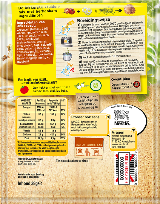 Maggi Braadstomen Smokey Chicken Maggi Braadstomen (585x827), Png Download