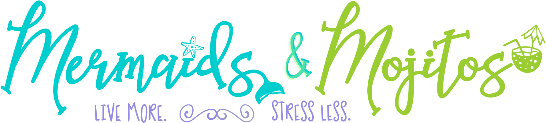 Mermaids & Mojitos - Calligraphy (1800x430), Png Download