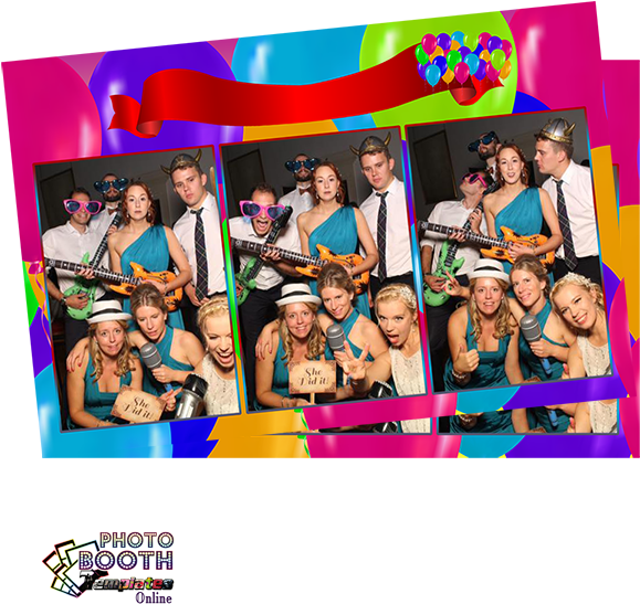 Birthday Balloon Fotomaster / Breeze Mirror Me - Template Mirror Me Booth (600x600), Png Download