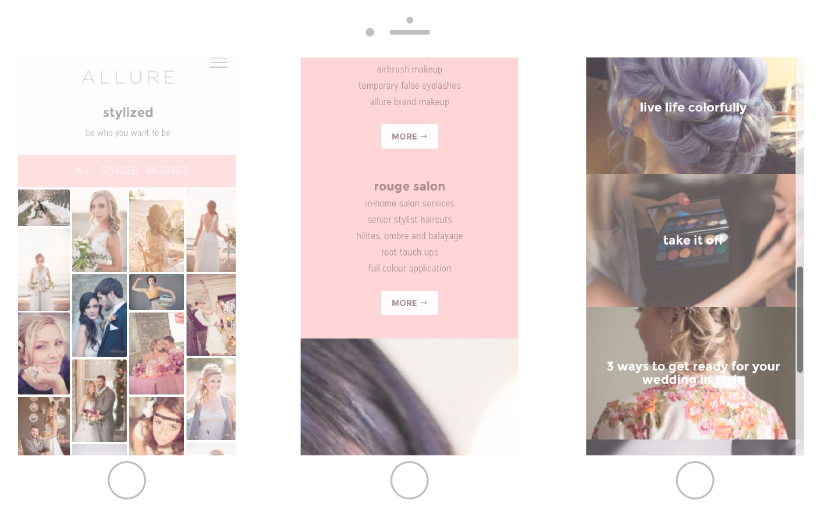 Allure Hair & Makeup Responsive Website Designed Made - Collage (822x513), Png Download