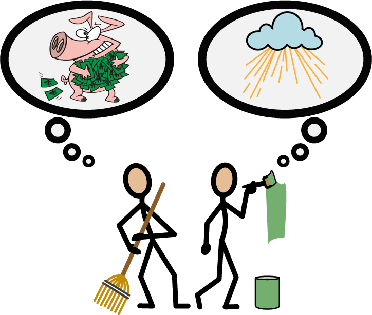 Selfish Life Vs Life Of Karma Yoga - Pig With Money (724x614), Png Download