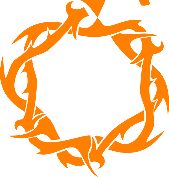 Transparent Red Crown Of Thorns (564x593), Png Download