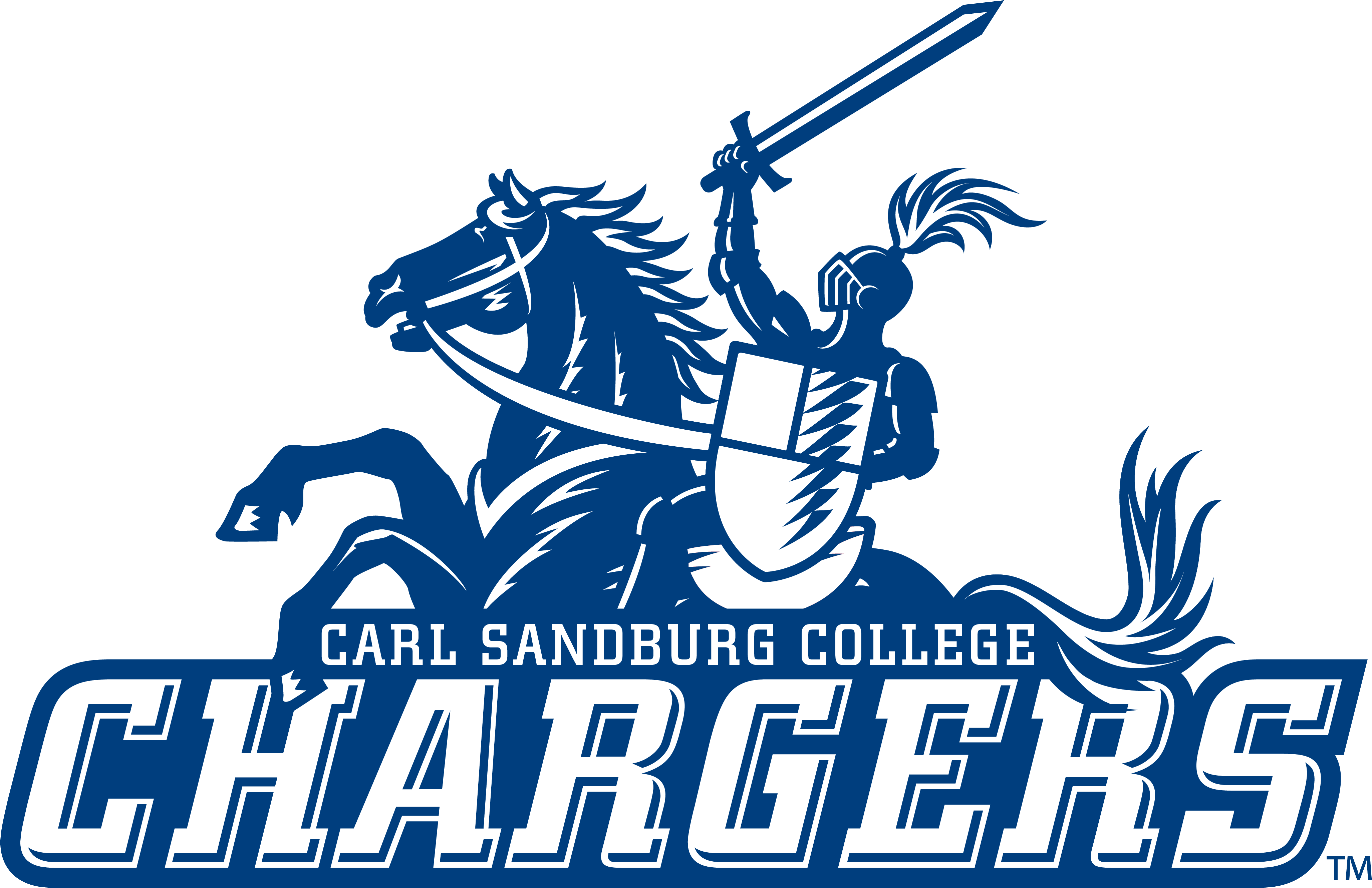 Chargers Blue & White - Carl Sandburg College Chargers (4116x2732), Png Download