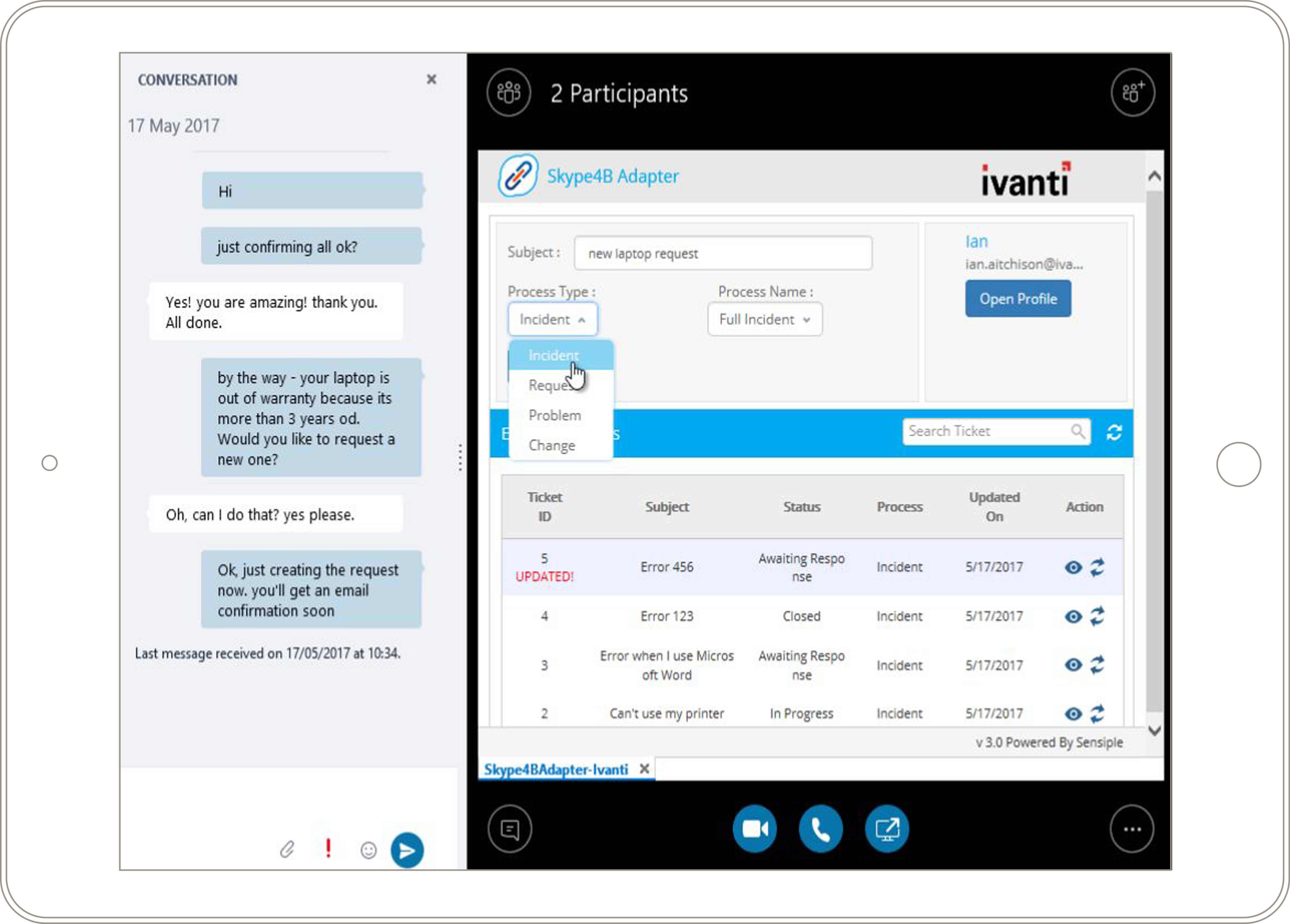 Ivanti® Skype For Business Adapter Captures These Valuable - Computer Icon (4750x3404), Png Download