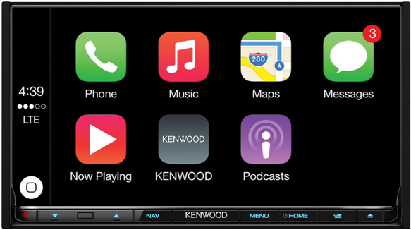 0" Wvga, Navigation System With Built-in Bluetooth, - Kenwood Apple Carplay (600x800), Png Download
