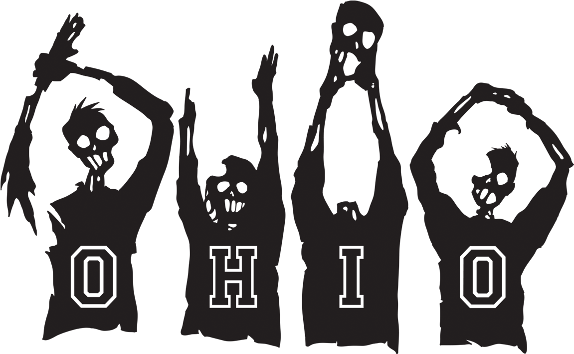 Zombie O H I O - Silhouette (1200x1200), Png Download