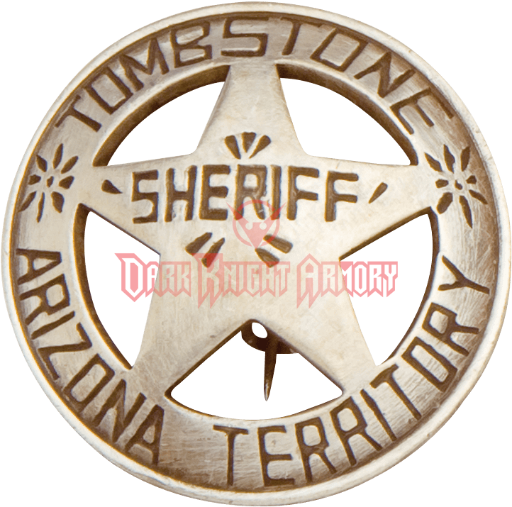Round Tombstone Sheriff Badge - Sheriff Badge Old West (721x721), Png Download