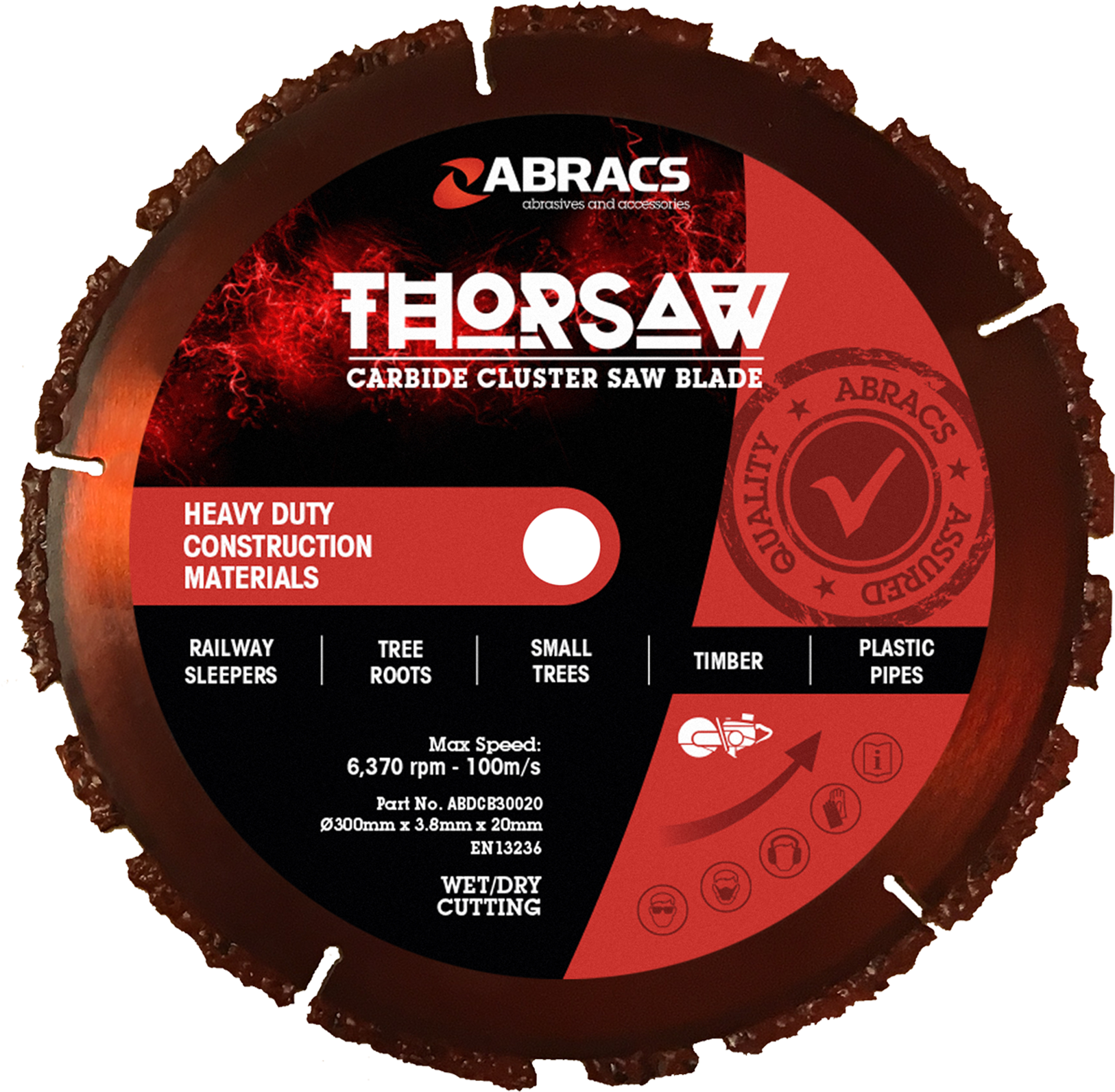 Thorsaw Carbide Cluster Blade - Tractor Wheel Clipart Vector (1784x1754), Png Download