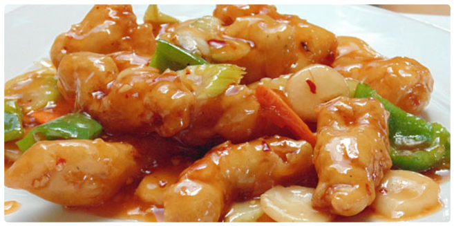 Enjoy Our Mouthwatering And Delicious Orange Chicken - Sweet And Sour Pork (950x350), Png Download