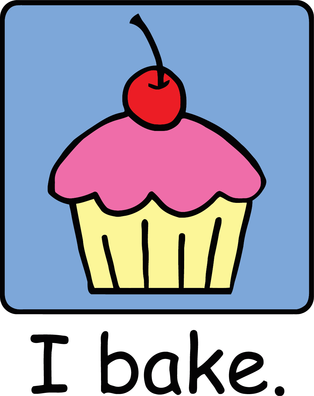 Cartoon Clip Art Dessert Pink Frosting Photo I Bake - Diploma (1001x1261), Png Download