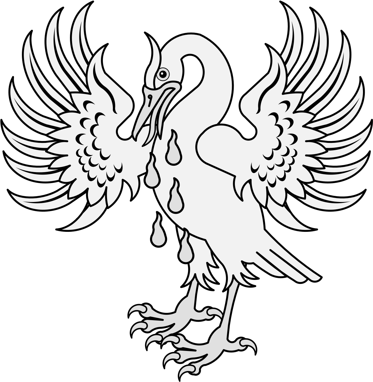 Details, Png - Heraldic Pelican (1237x1274), Png Download