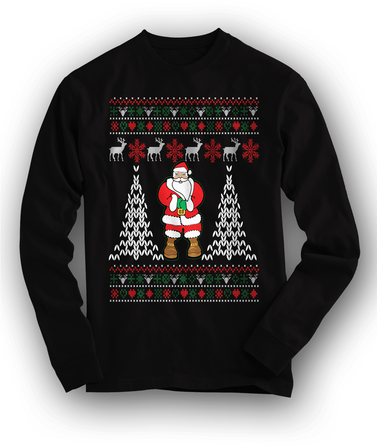 I Will Do Ugly Christmas Sweater Design - T-shirt (1200x1638), Png Download