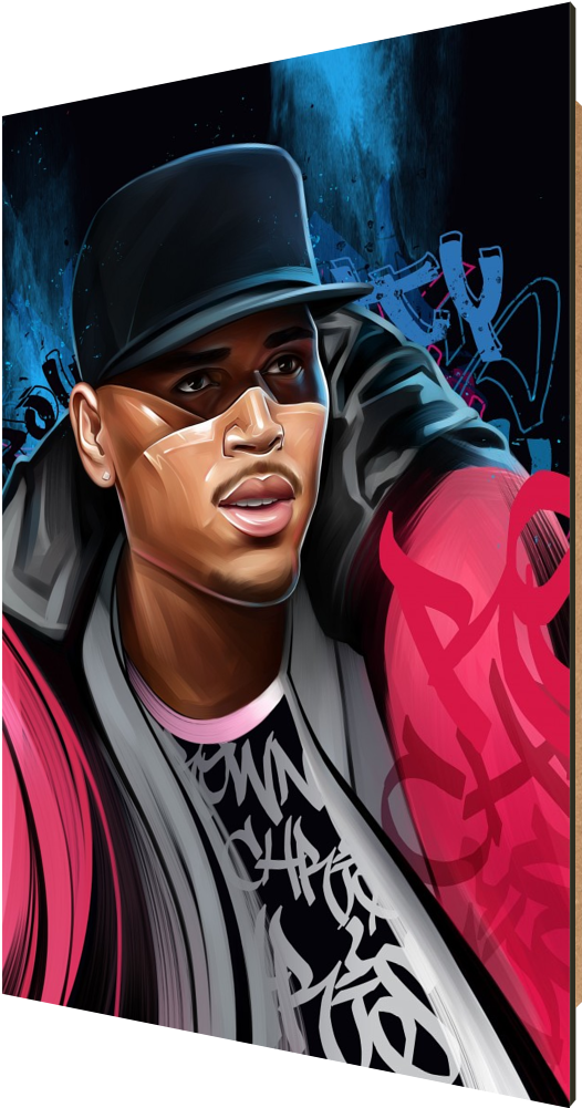 Chris Brown - Illustration (535x1010), Png Download