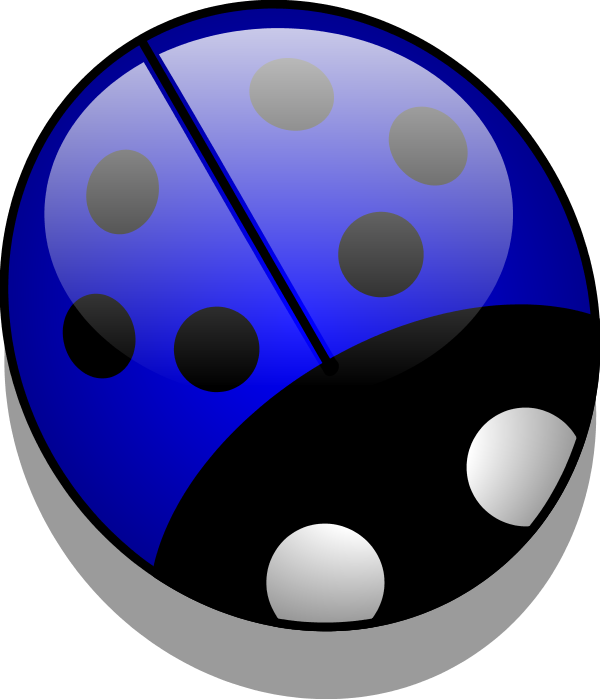 Blue Ladybug Icon - Blue Lady Bug Png (600x699), Png Download