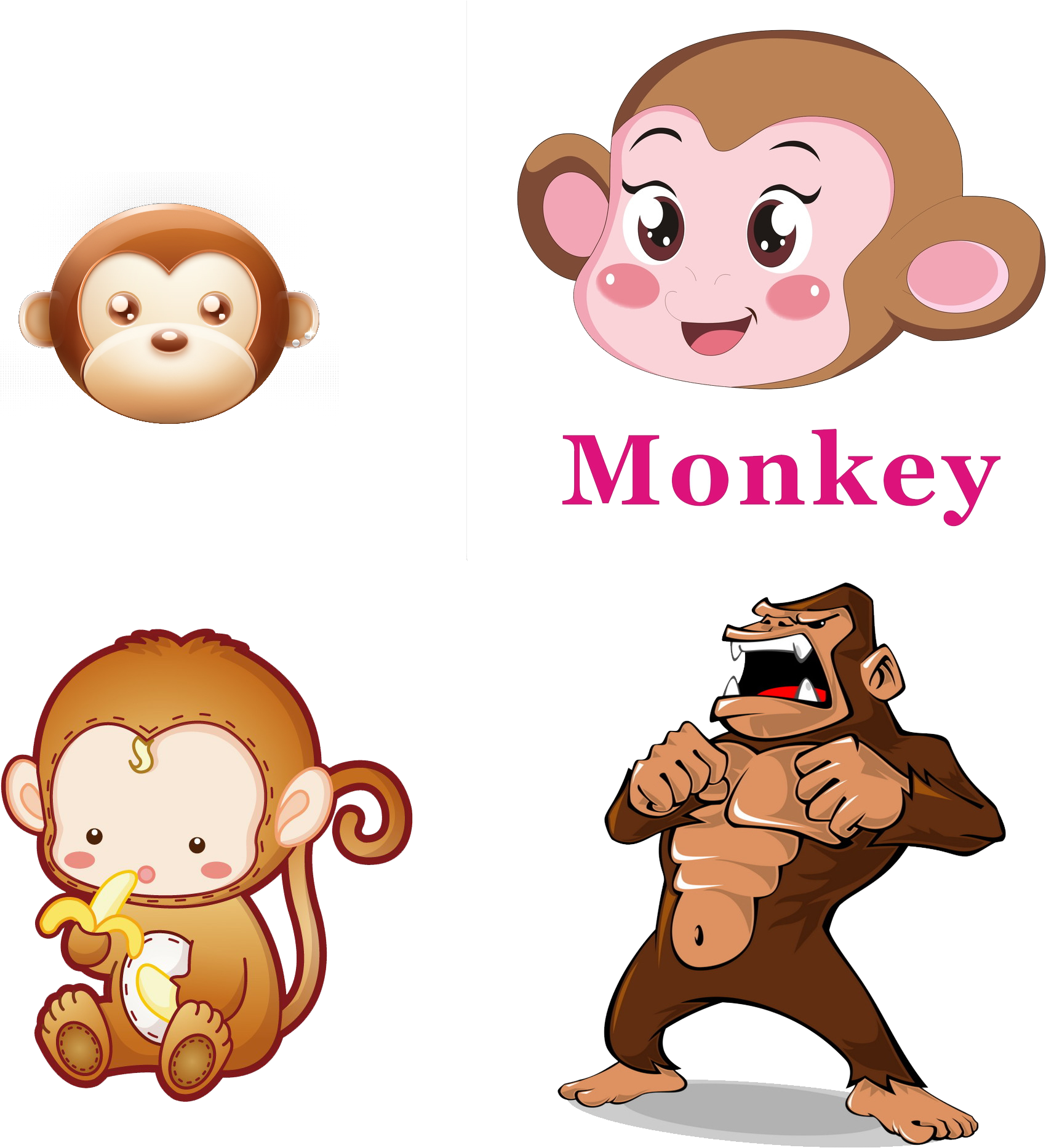 Download Western Gorilla Ape Clip Art - Transparent Baby Monkey Cartoon PNG  Image with No Background 