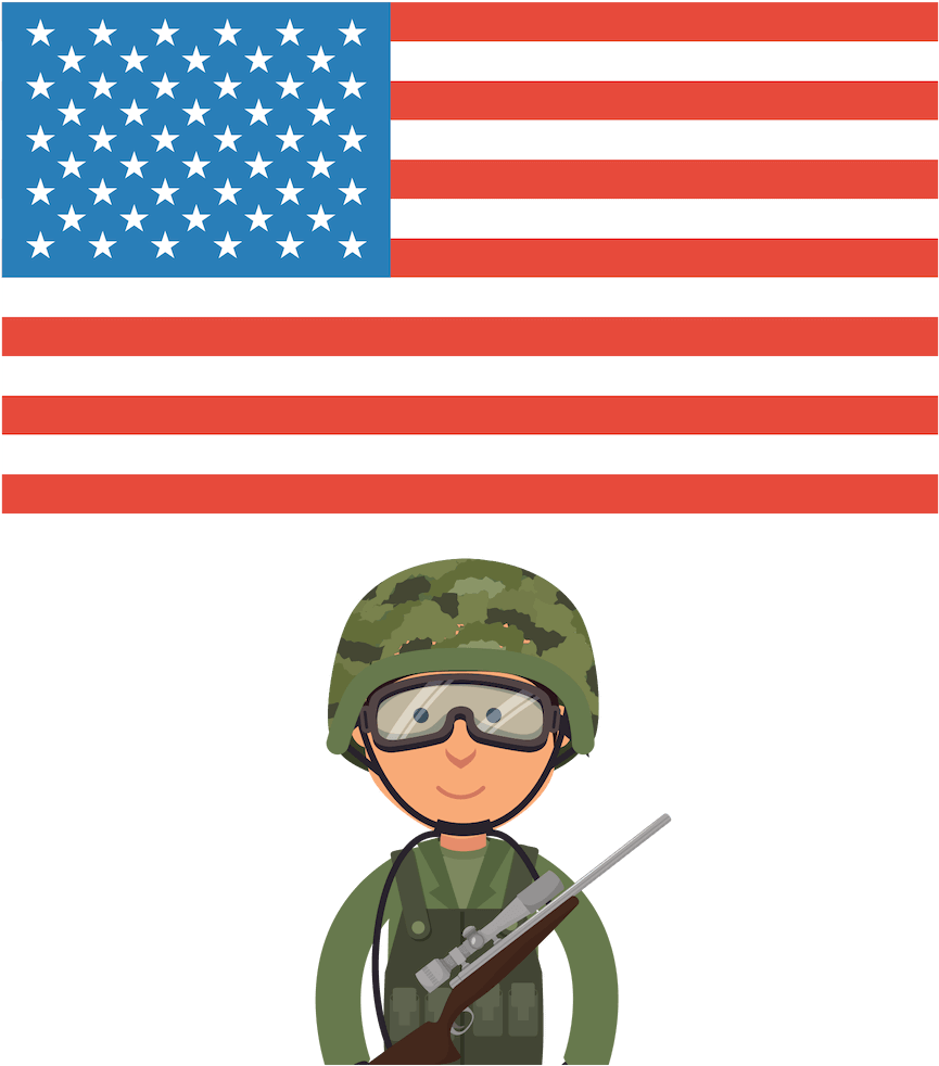 Veterans Day Clipart 2018 Veterans Day Clipart For - American Flag (1080x1080), Png Download