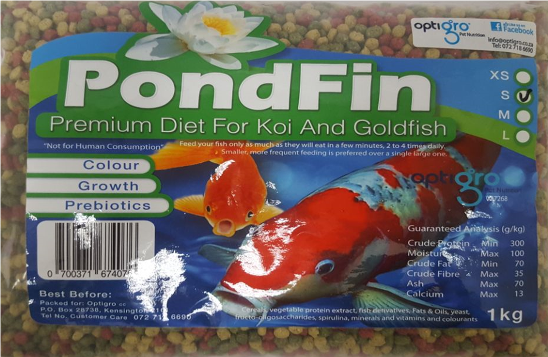 Pondfin Premium Koi & Goldfish Diet - Koi (1125x1046), Png Download