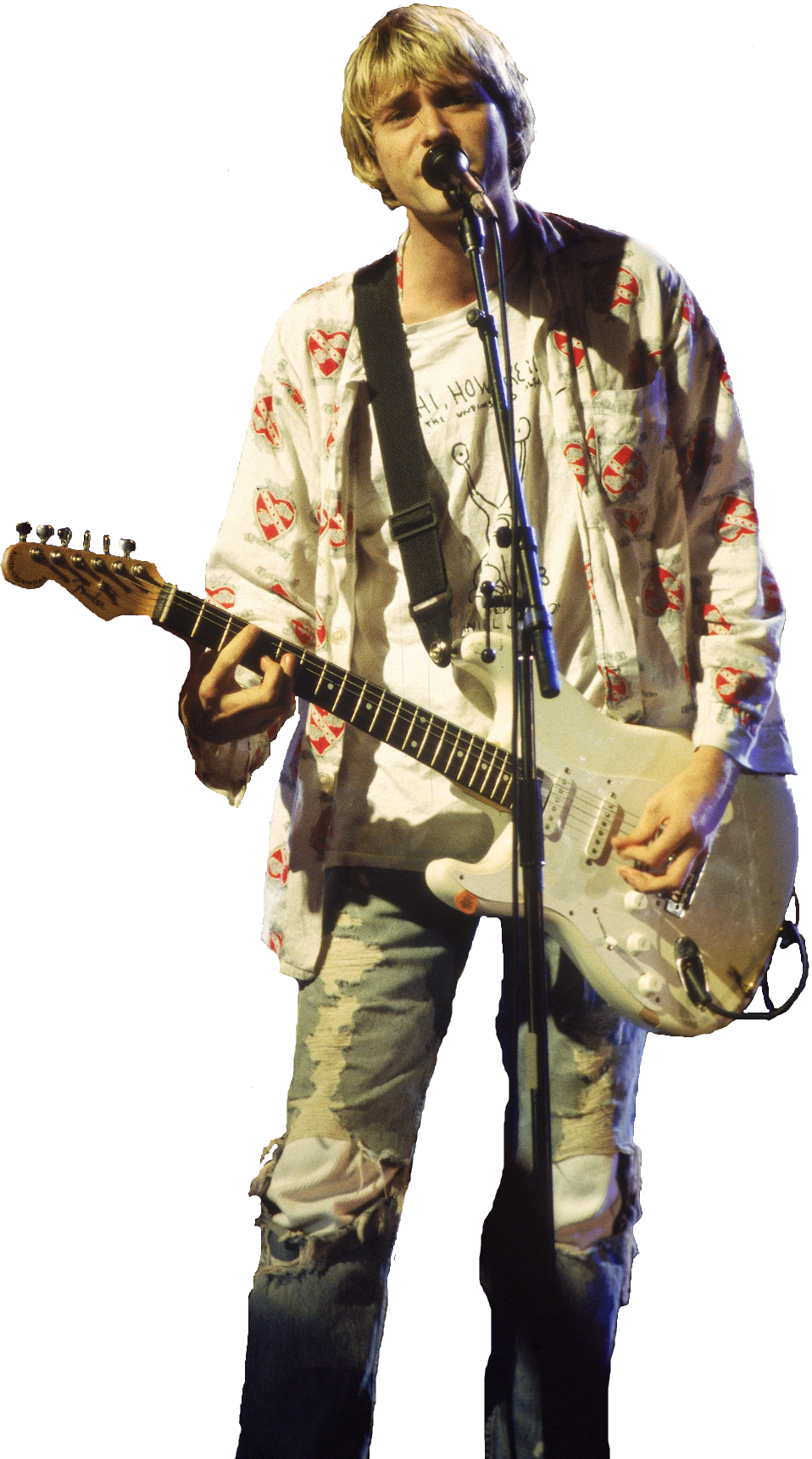 ““ Kurts Cigarettes Easter And Birthday Edits - Kurt Cobain Vma 1992 (958x1719), Png Download