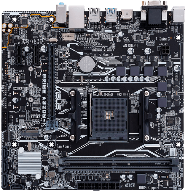 Motherboard Png Transparent Image - Asus Prime A320m K (700x700), Png Download