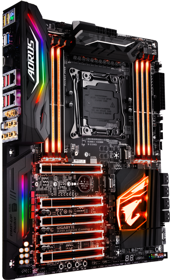 With Aorus X299 Motherboards, Rgb Fusion Is Even Better - Gigabyte X299 Aorus Gaming 9 Mb (1000x1000), Png Download