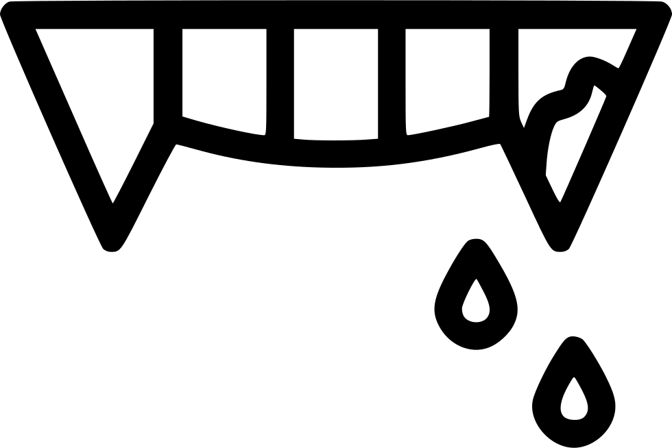 Tooth Teeth Draculla Vampire Blood Comments (980x654), Png Download