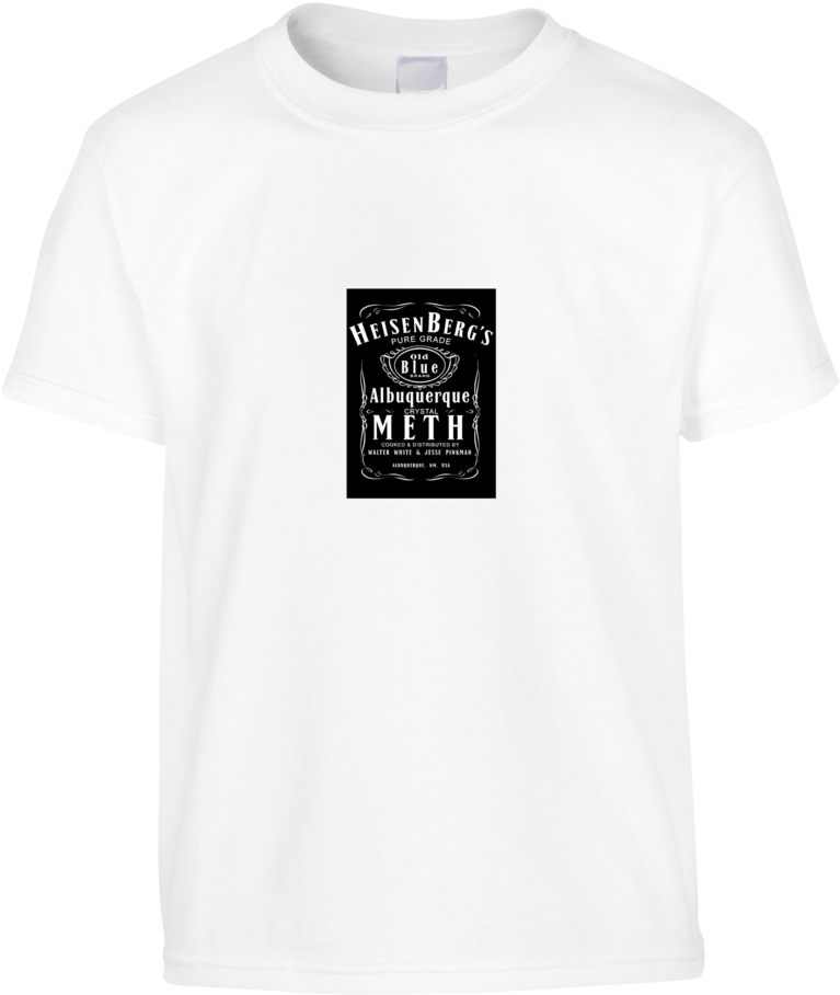 Breaking Bad Jack Daniels Style Meth T-shirt 100% Cotton - Active Shirt (960x1200), Png Download