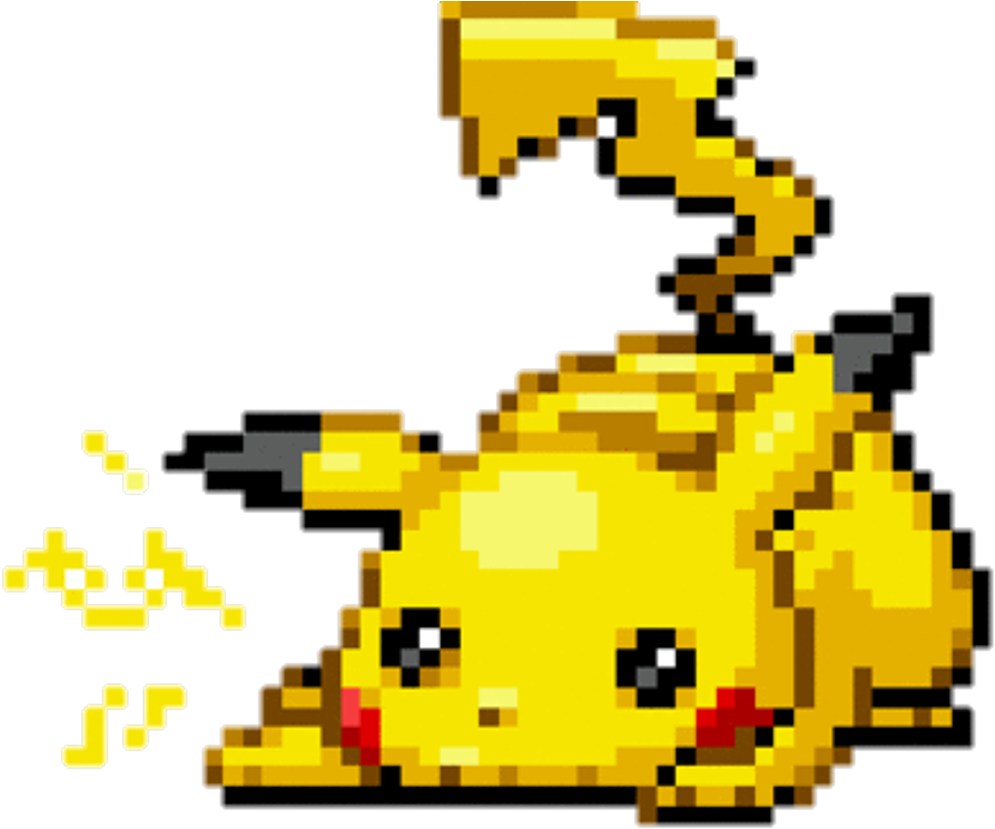 Pikachu Sticker - Pixel Art Pikachu (1024x845), Png Download