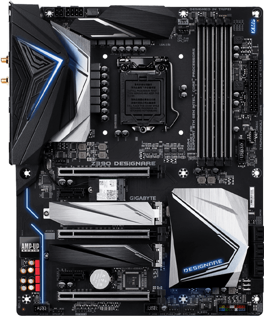 Z390 Designare, Intel Z390 Chipset, Lga 1151, 2x Thunderbolt - Gigabyte Z390 Designare Atx Lga1151 (700x700), Png Download