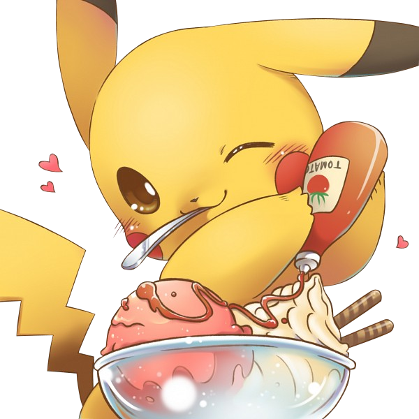Download Image - Pikachu Ketchup Fanart (600x600), Png Download