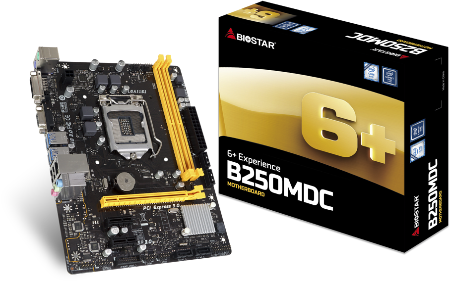 Biostar Introduces The B250mdc Motherboard Offering - Motherboard (1024x656), Png Download