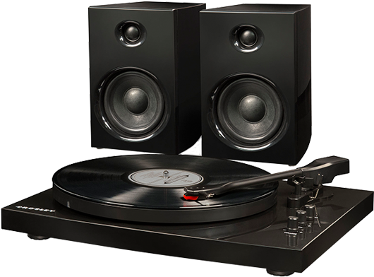 Crosley T100 Turntable System Black - Crosley T100 Turntable System (640x510), Png Download