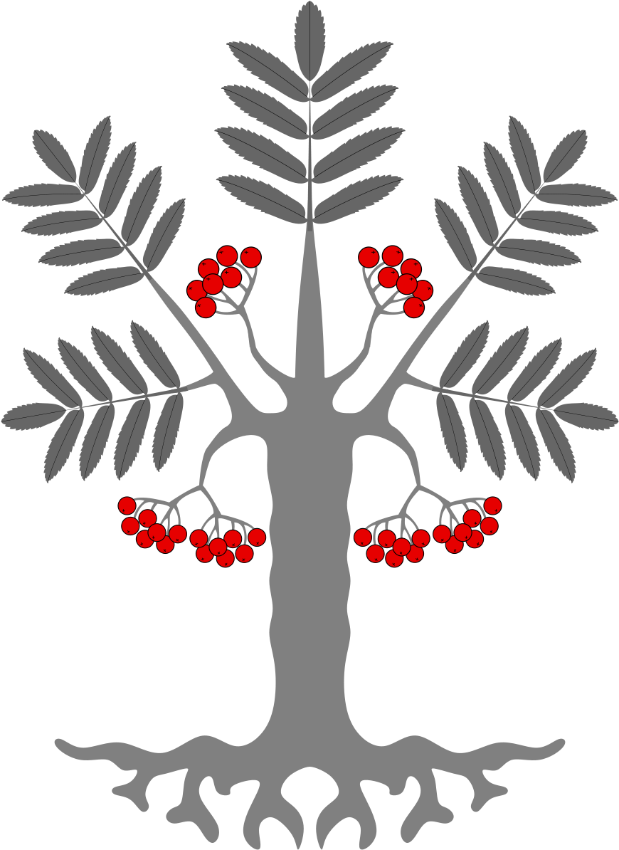 Fruit Tree Hook Earrings, Women's, Pale Blue / Crimson - Tree Coat Of Arms Png (870x1194), Png Download