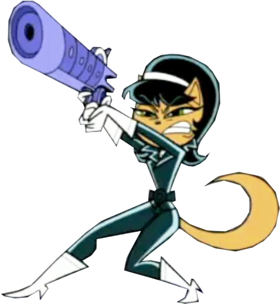 Kitty Holding Gun - Kitty Katswell Png Transparent (600x635), Png Download