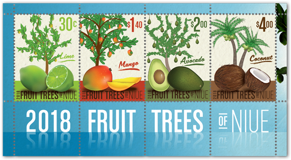 Fruit Trees Of Niue Miniature Sheet - Fruit Trees Of Niue Stamps 2018 (600x600), Png Download