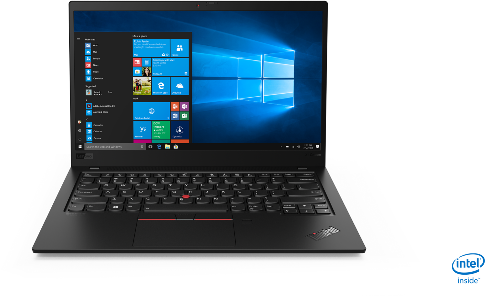 Lenovo Thinkpad X1 Carbon 2019 Adds Brighter Lcds, - Lenovo Thinkpad 2019 (1920x1081), Png Download