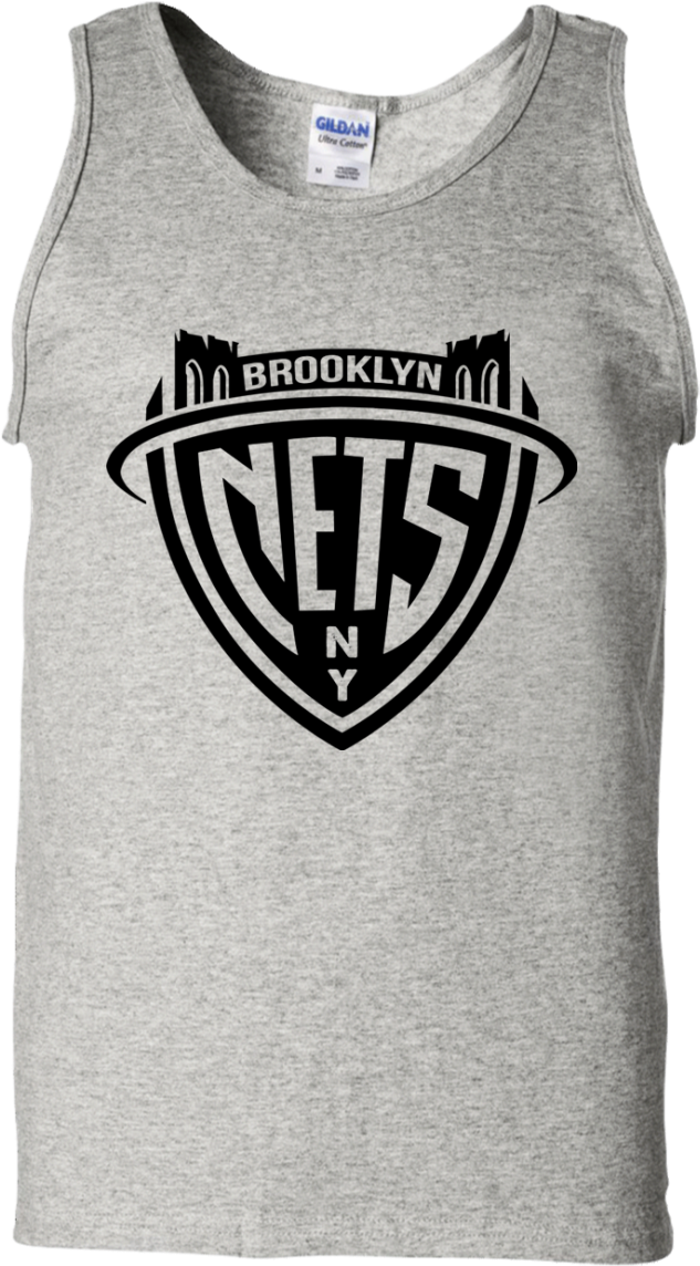 Brooklyn Nets Tshirt G220 Gildan 100% Cotton Tank Top - Brooklyn Nets Vector (1155x1155), Png Download